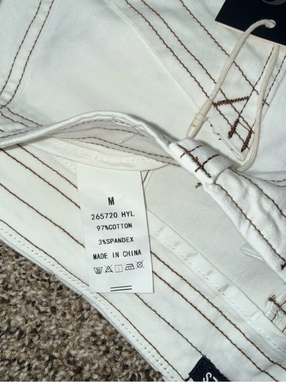 Flamingals White Capris Jeans for Women Casual Summer - Picture 4 of 5